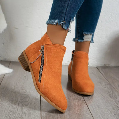 Storm Suede Ankle Boots in Beige
