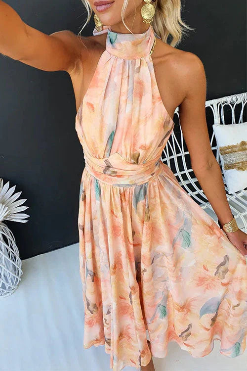 Sun Print Maxi Dress