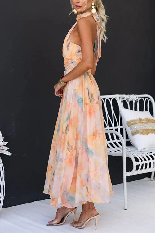Sun Print Maxi Dress