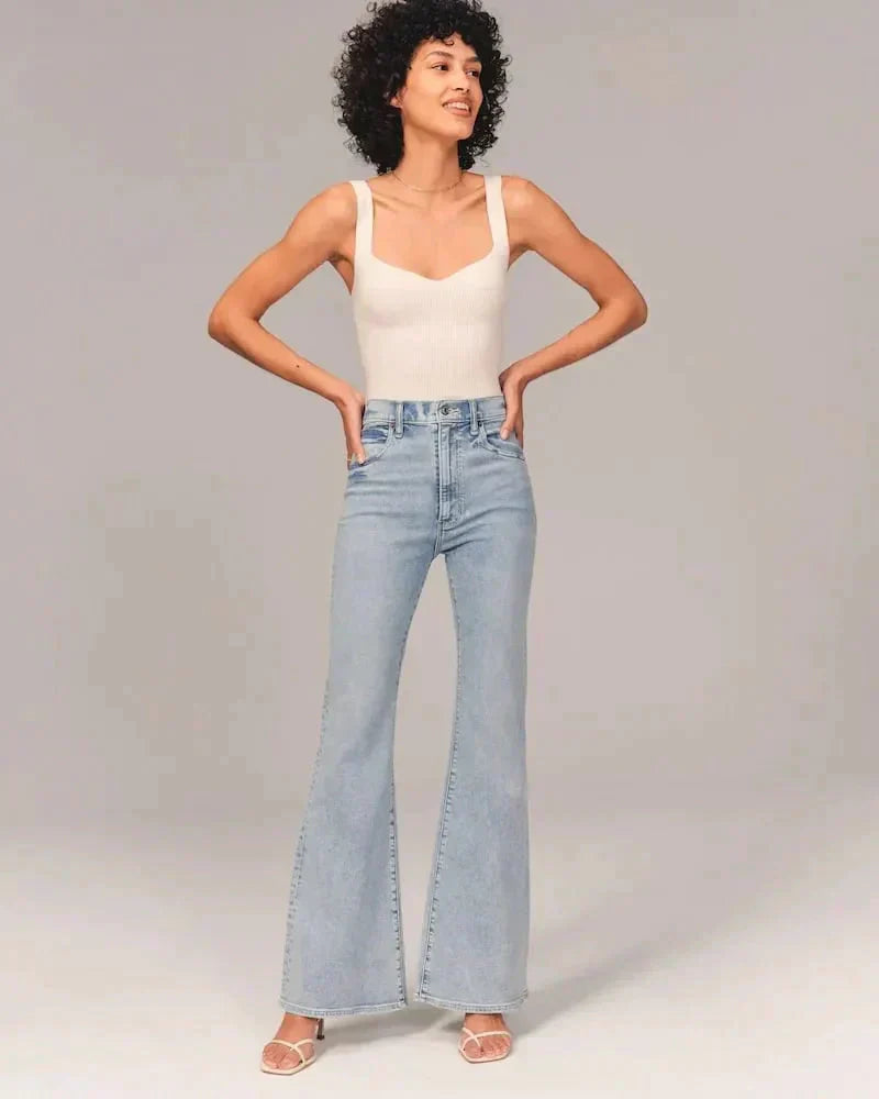 Sylvie High Waisted Jeans in Light Blue