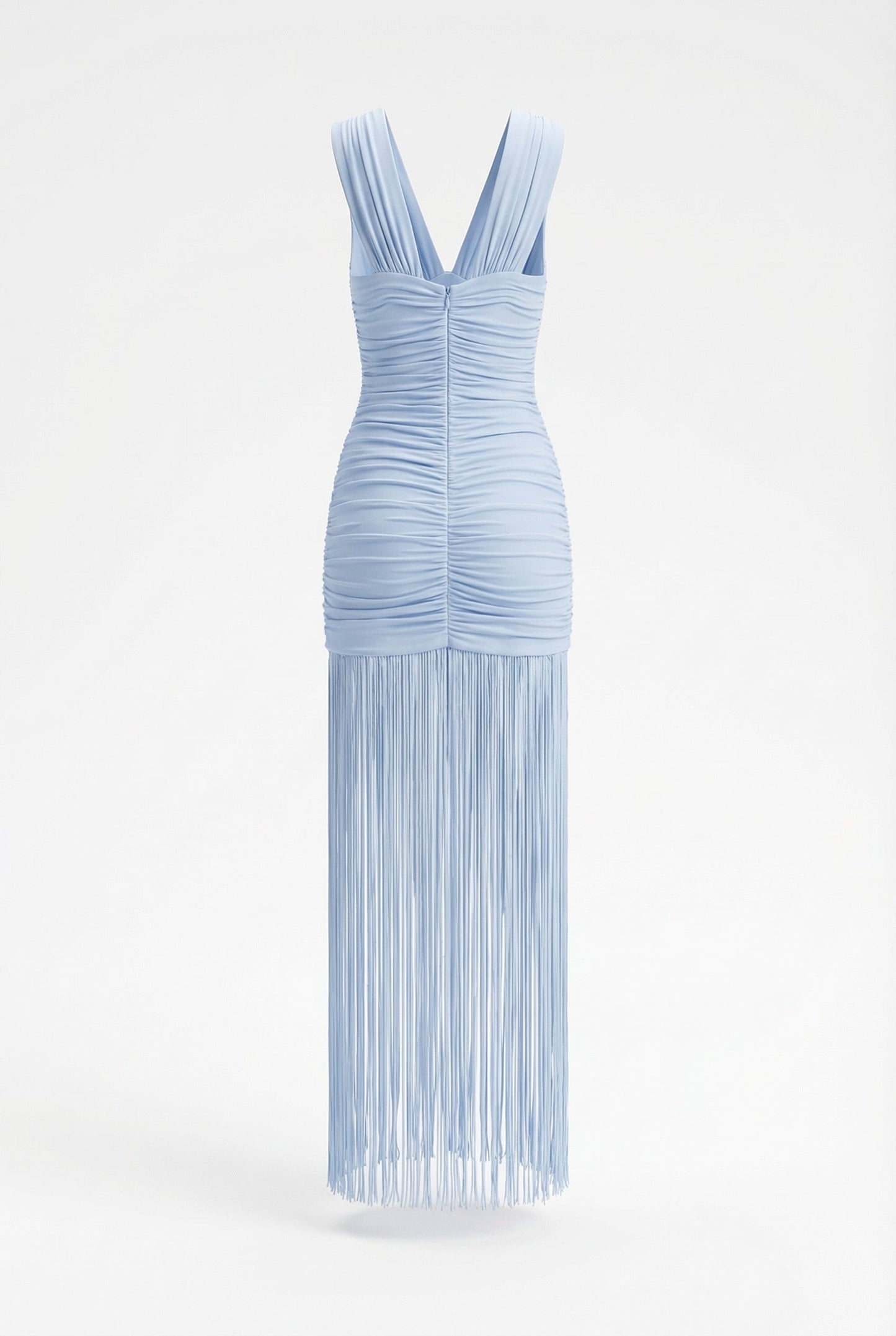 Trinity Crisscross Maxi Dress in Light Blue