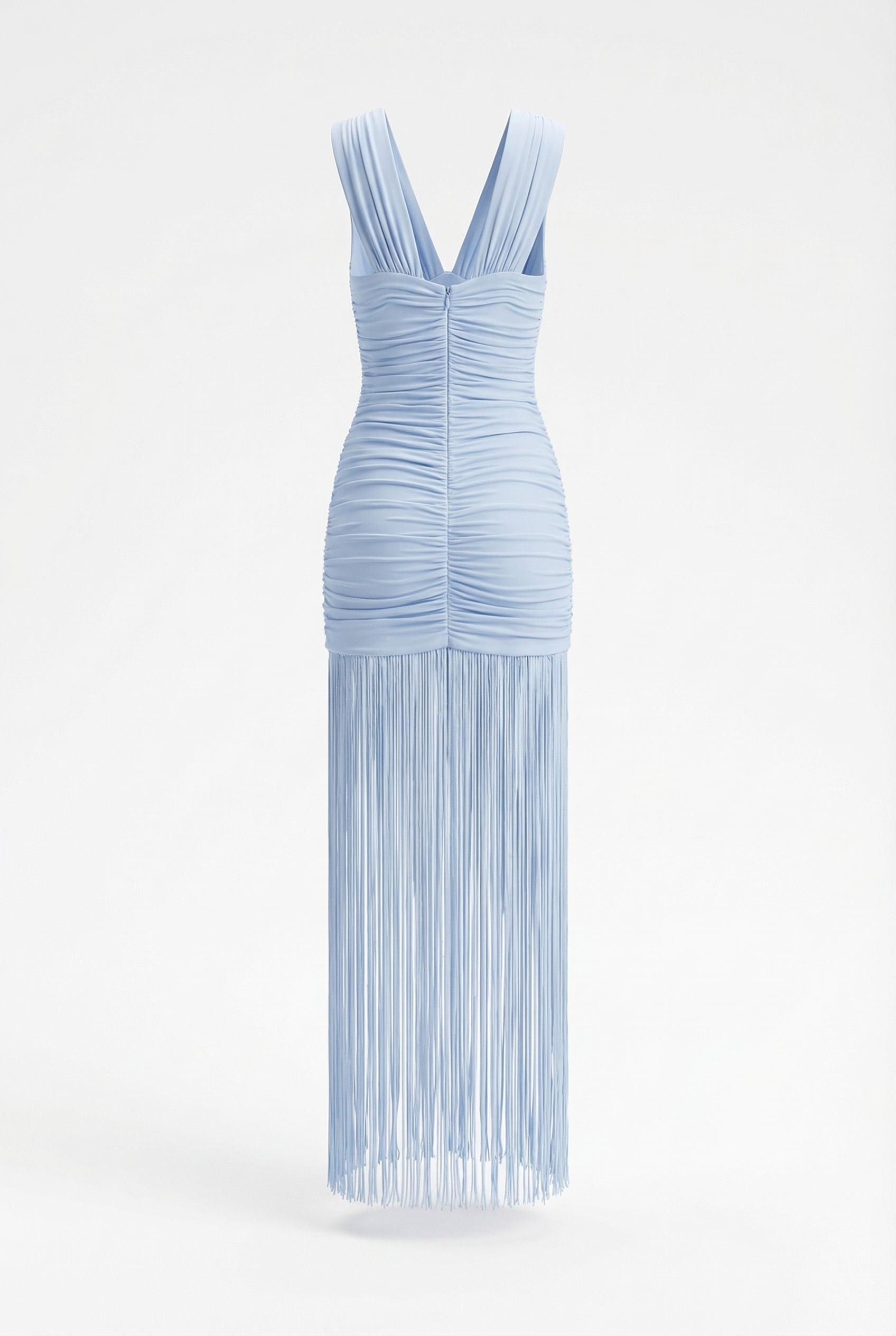 Trinity Crisscross Maxi Dress in Light Blue