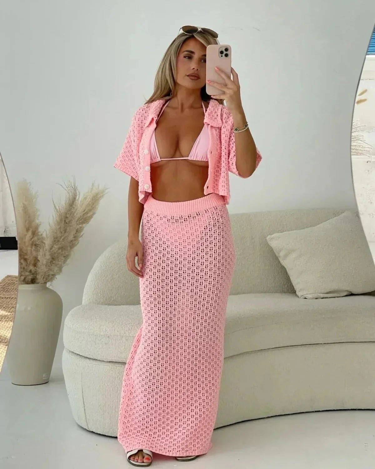 Una Crochet Set in White