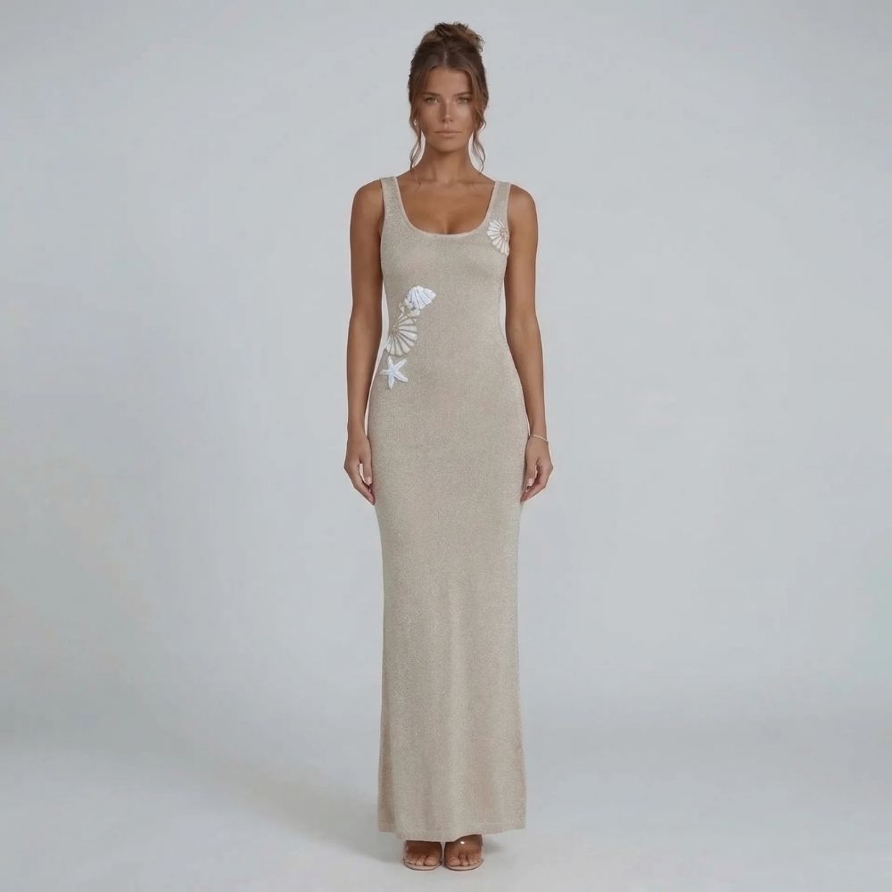 Valencia Appliqué Maxi Dress
