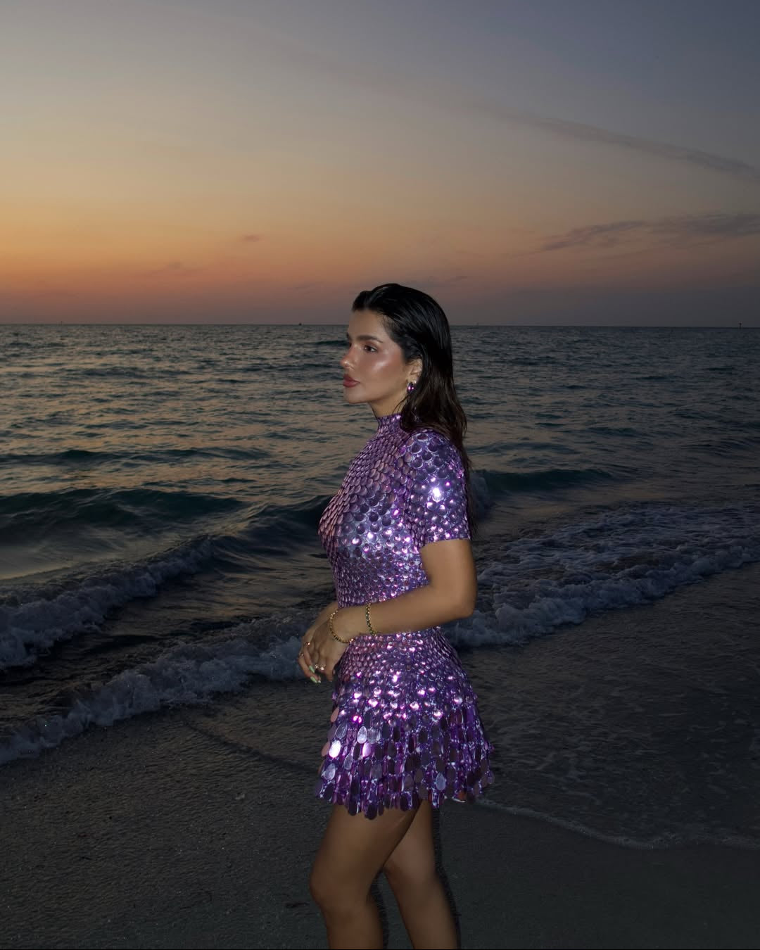 Violet High Mini Dress