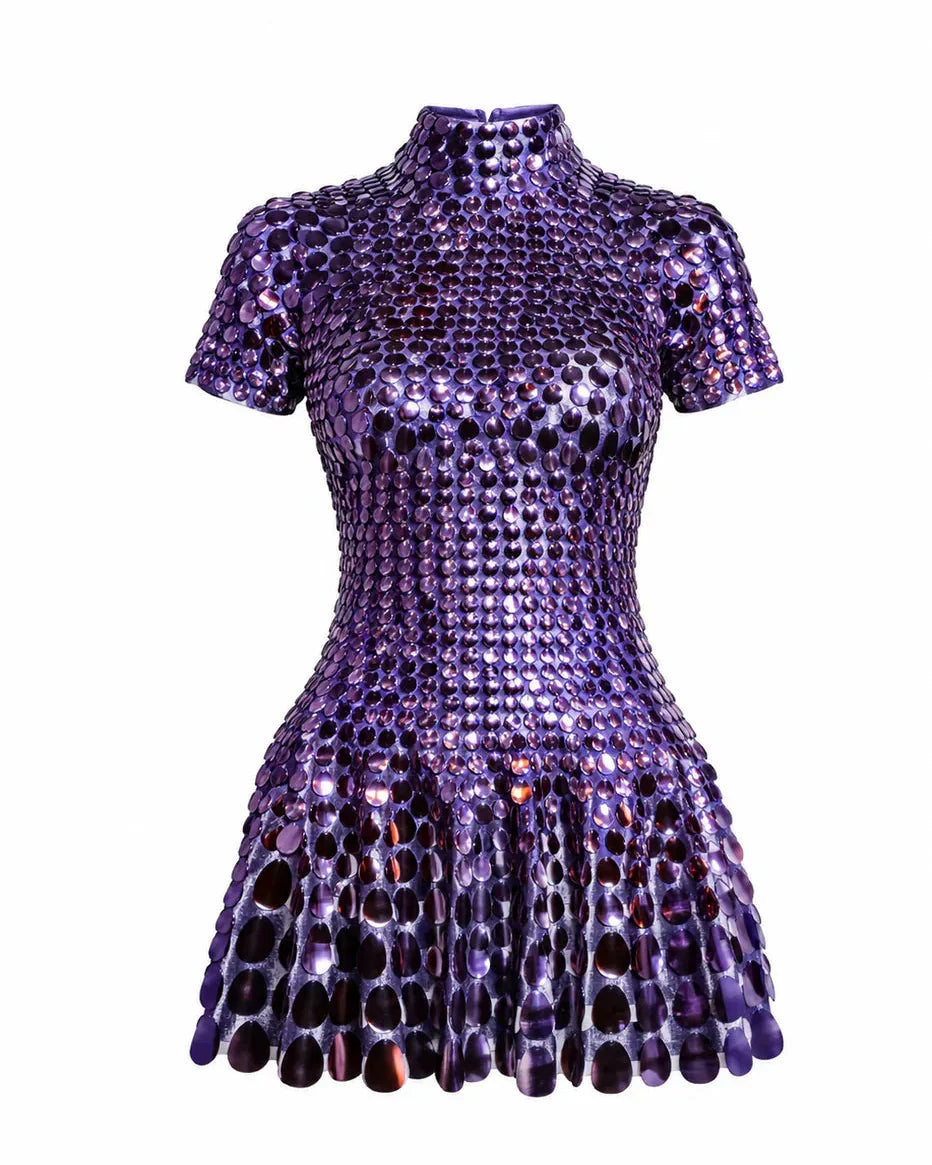 Violet High Mini Dress