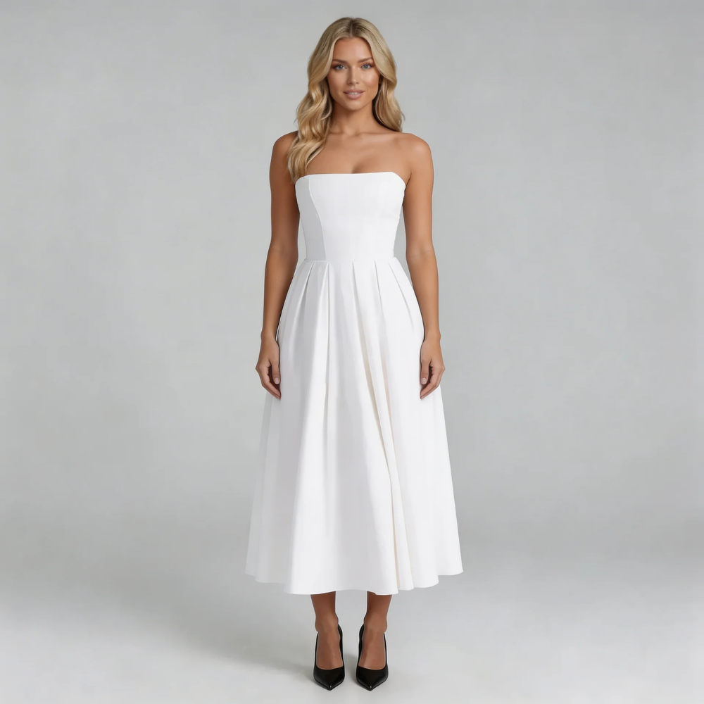 Serene Strapless Midi Dress - product image 5
