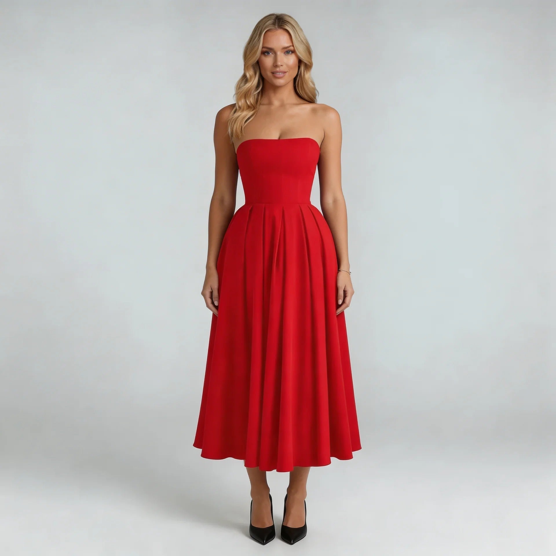 Serene Strapless Midi Dress - product image 9