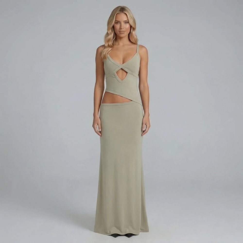 Viviana Mesh Maxi Dress