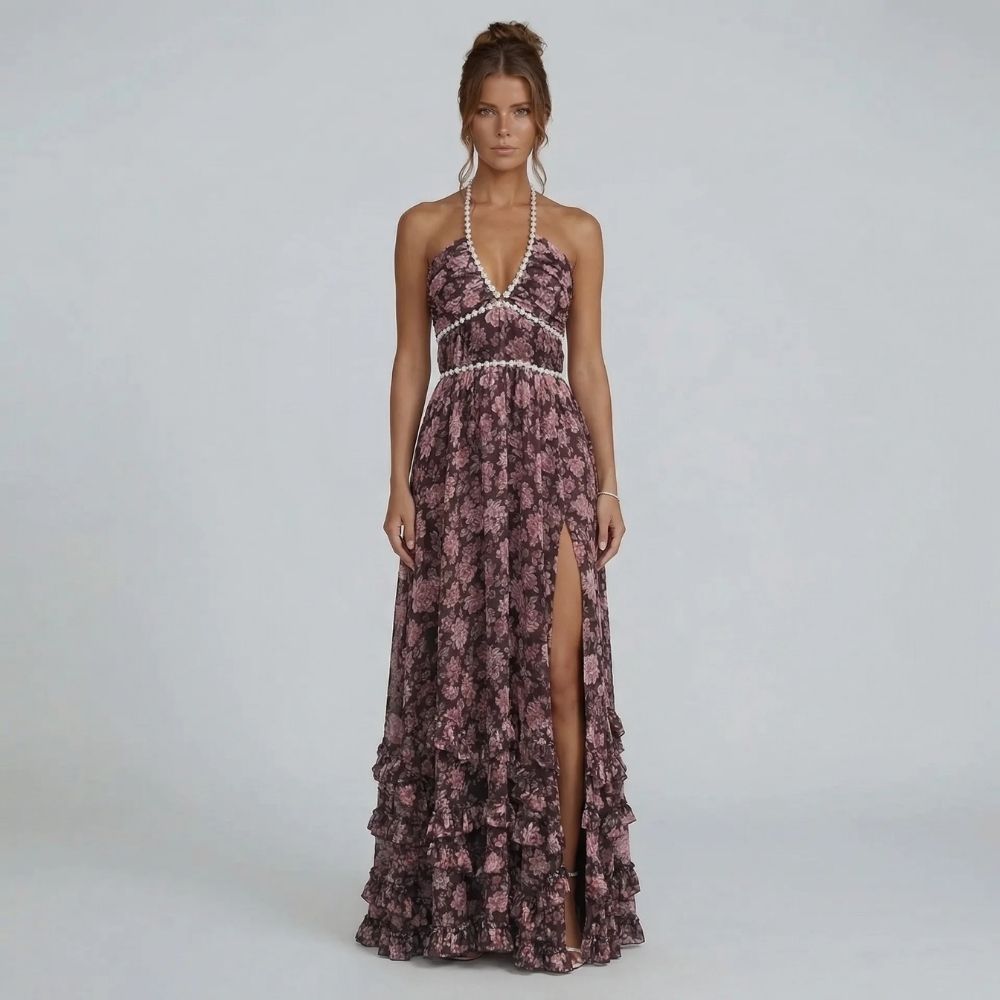 Vivienne Ruffle Maxi Dress