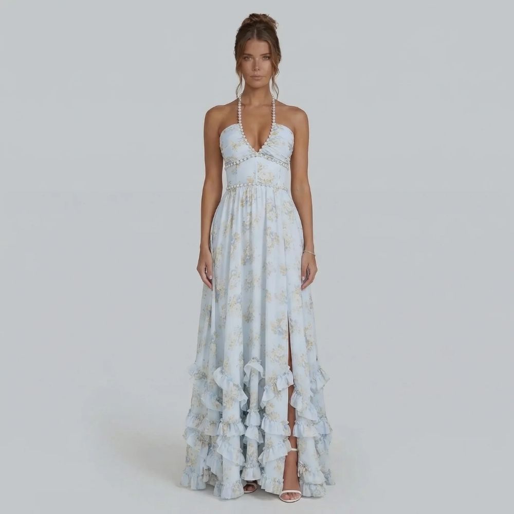Vivienne Ruffle Maxi Dress