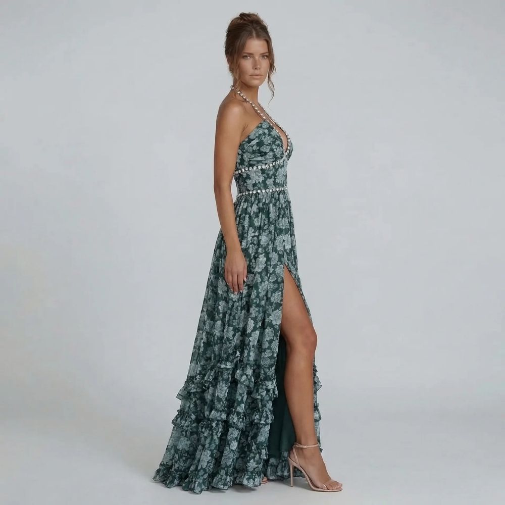 Vivienne Ruffle Maxi Dress