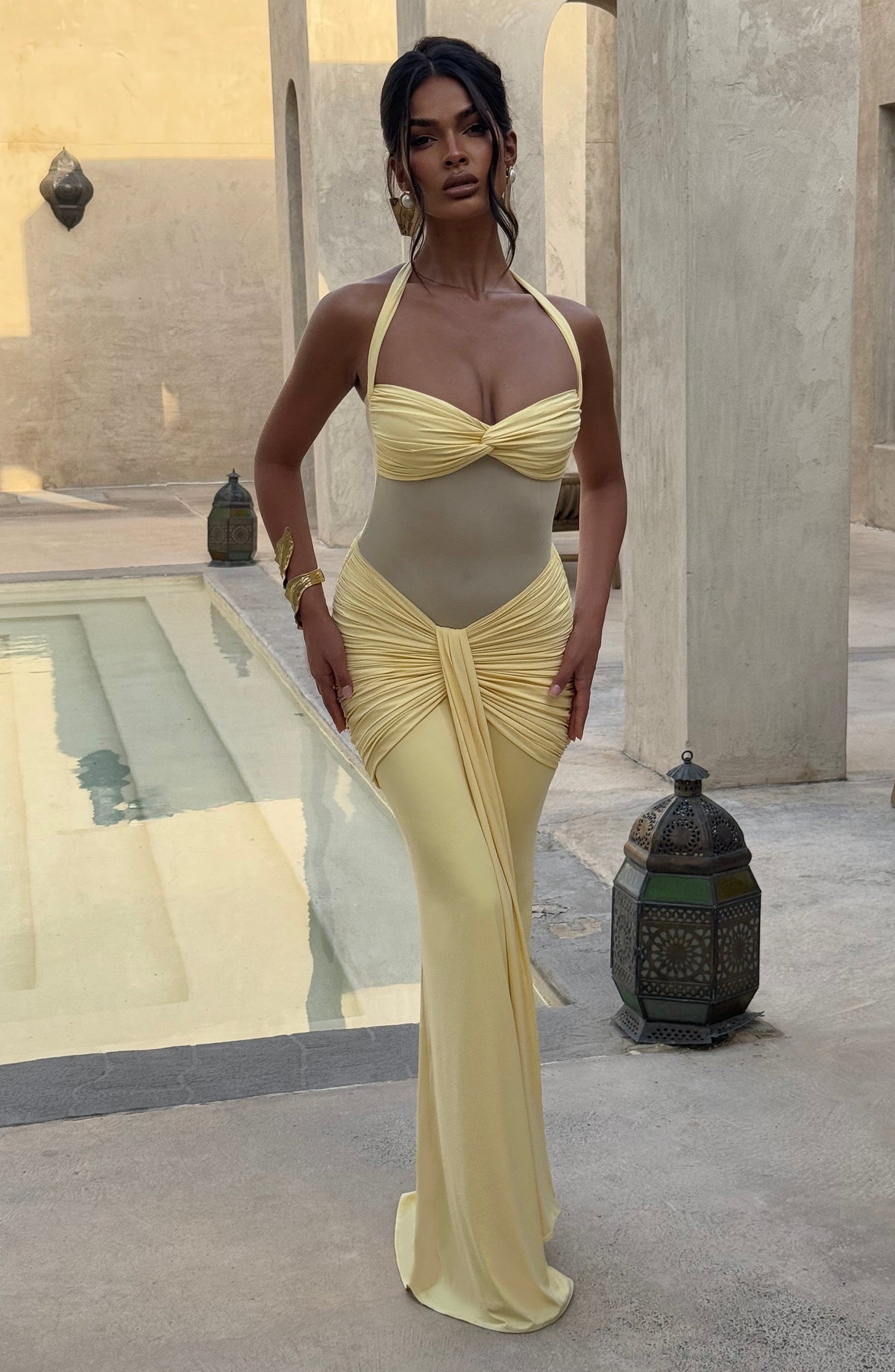 Vixen Ruched Maxi Dress