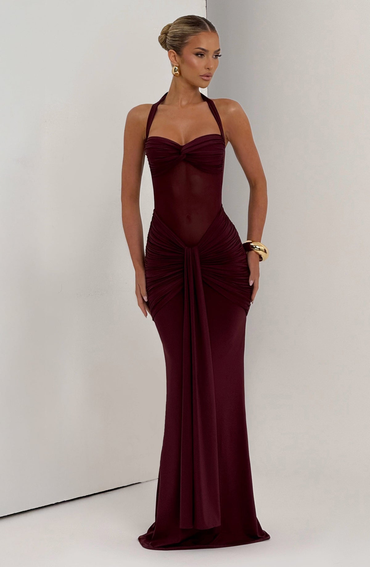 Vixen Ruched Maxi Dress