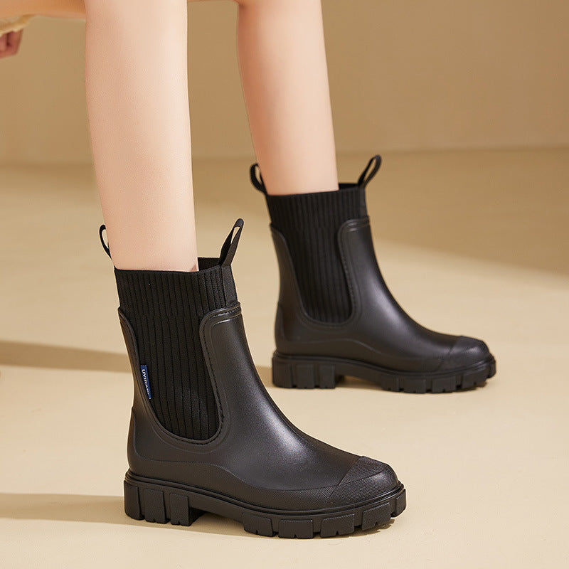 Xena Waterproof Chelsea Boots in Beige