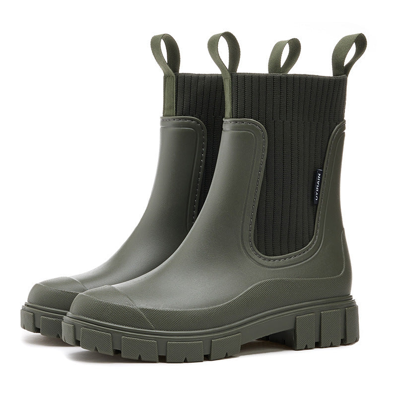 Xena Waterproof Chelsea Boots in Beige