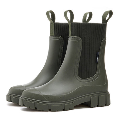 Xena Waterproof Chelsea Boots in Beige