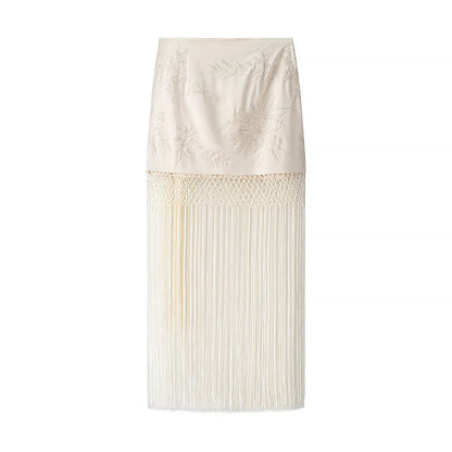 Zariah Wrap Silhouette Set in Ivory