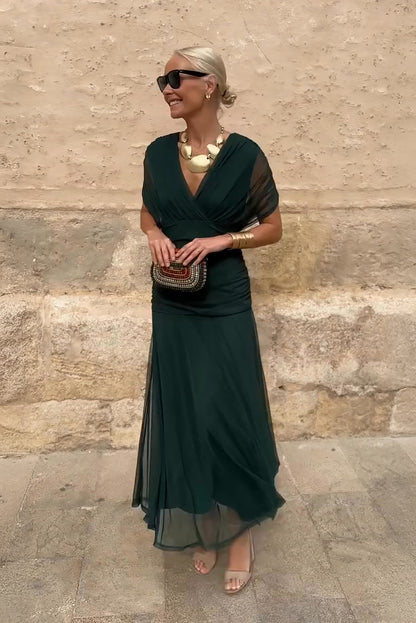 Women off-shoulder off shoulder maxi dress, front view
